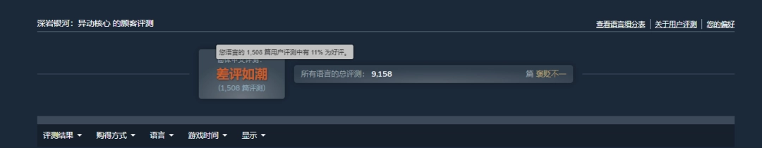 更新计划没有用！《深岩银河：异动核心》已差评如潮