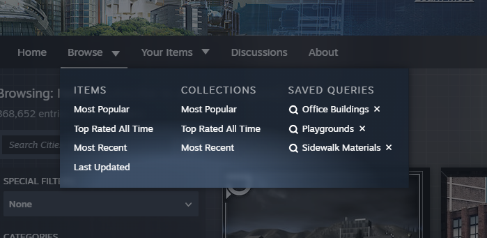 Steam创意工坊UI界面大更新！ 找MOD更快更优雅