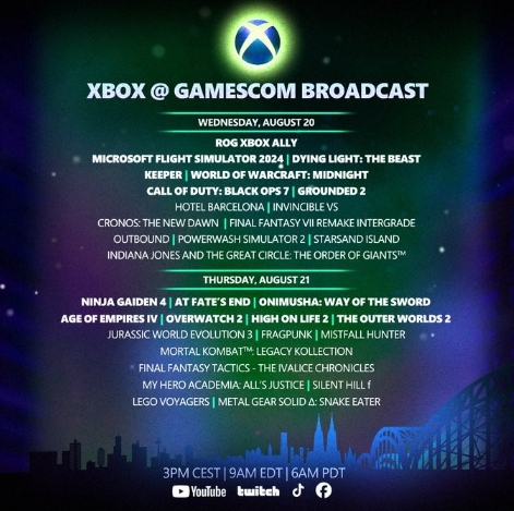  Xbox公布科隆展完整阵容两日发布会大作云集