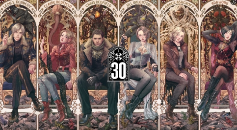  卡普空公布《生化危机》30周年纪念艺图
