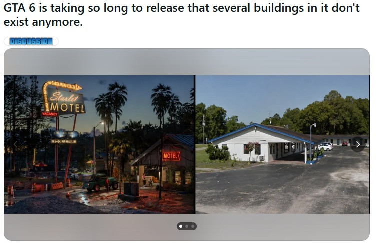 《GTA6》开发周期太长多个取景地在现实已消失  