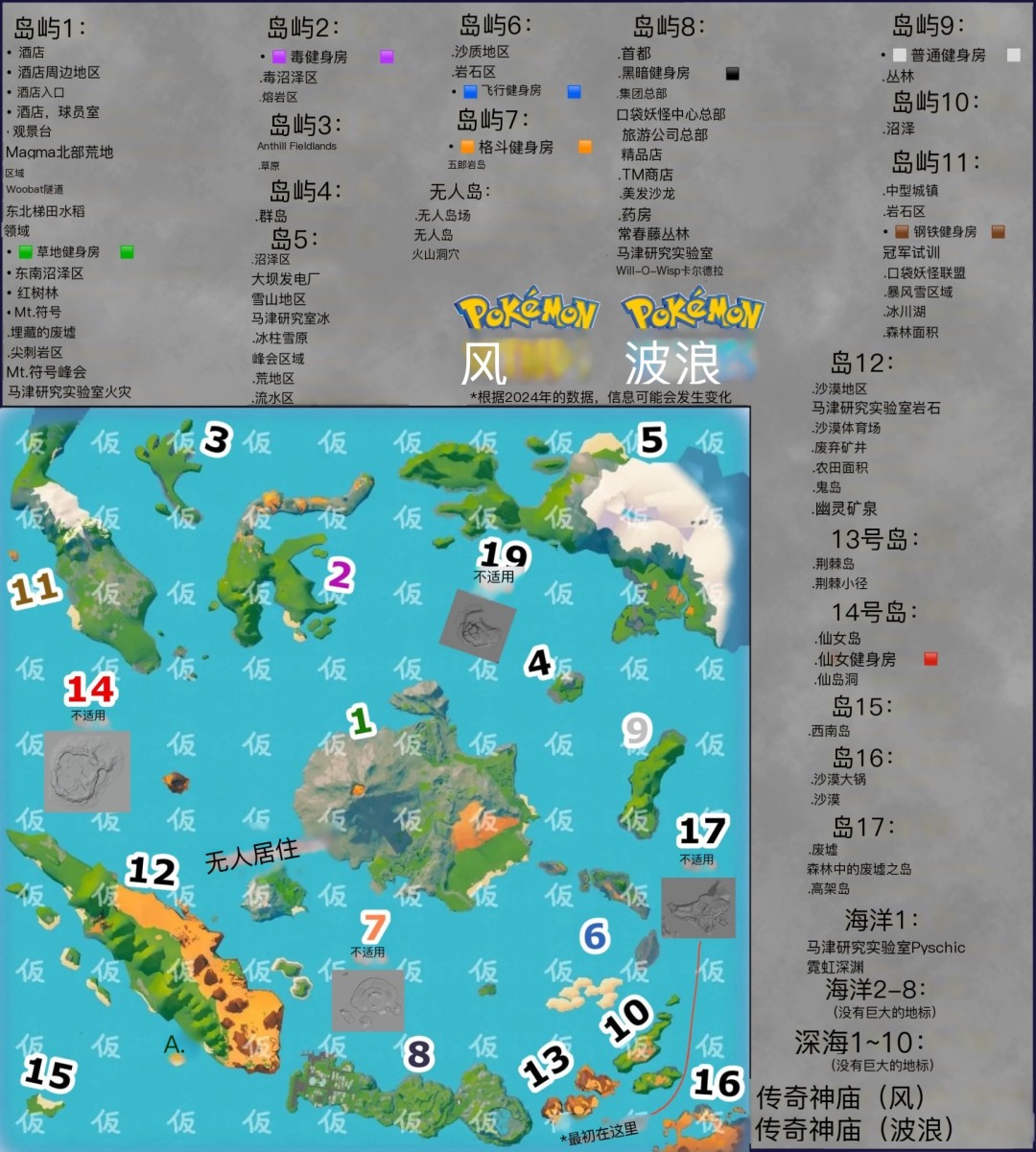《宝可梦：风/波》地图疑似泄露 毒系道馆馆主是偶像