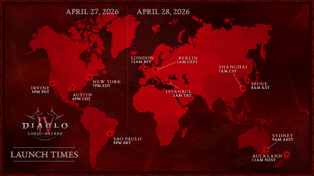 《暗黑破坏神4：憎恨之王》4月28日7点解锁和国服同步  