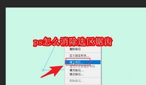  ps怎么消除选区锯齿