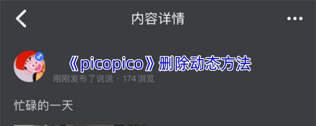 删除动态方法  picopico
