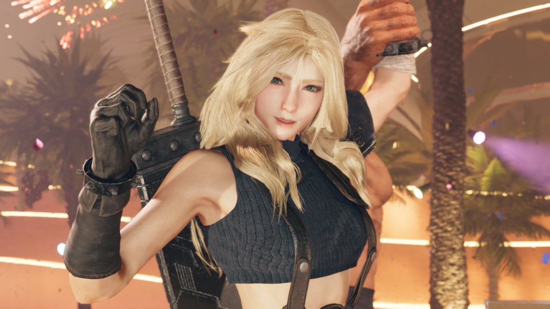 玩家制作《最终幻想7》女版克劳德mod不用AI纯手搓  